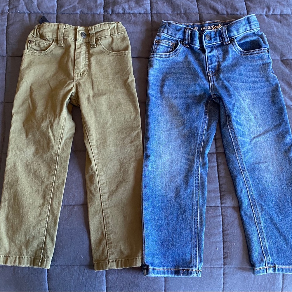 Olive Wrangler and Denim Pants Sz 4t Boys